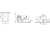 Унитаз подвесной VitrA Metropole 7672B003-1687 с функцией биде, микролифтом и встроенным смесителем
