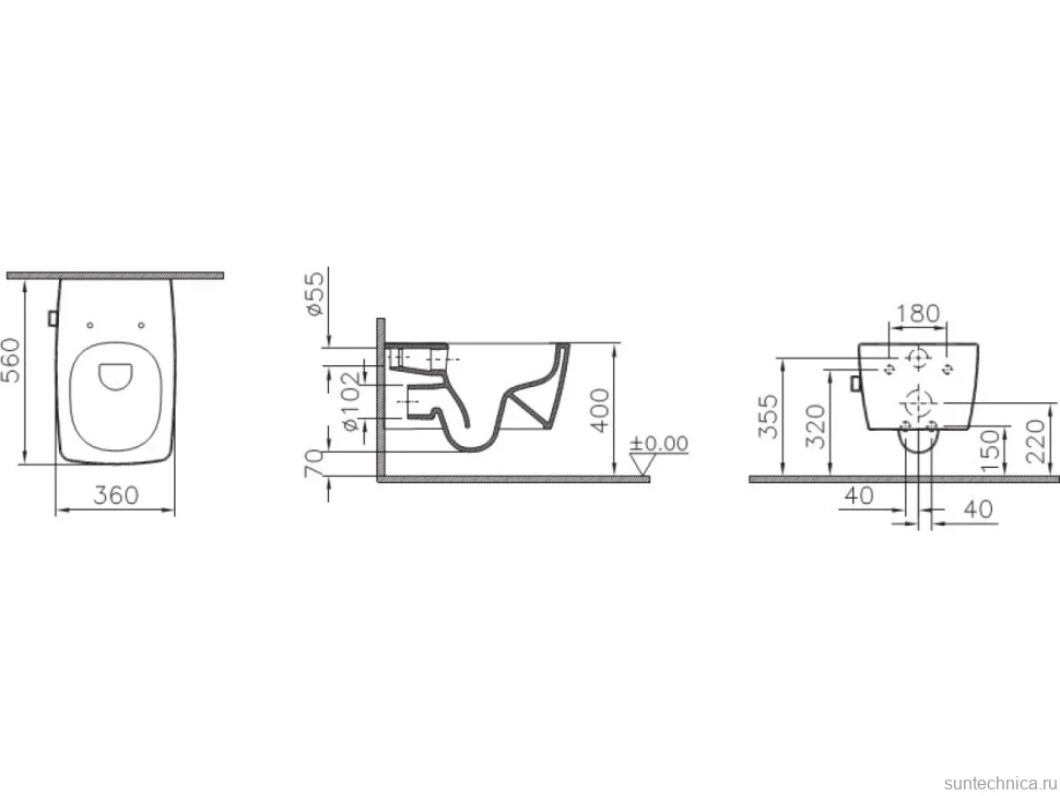 Унитаз подвесной VitrA Metropole 7672B003-1687 с функцией биде, микролифтом и встроенным смесителем