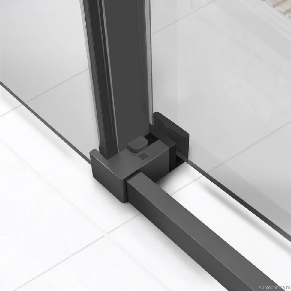 Душевой уголок Vincea Slim Soft VSR-1SS1012CLGM 120х100, профиль вороненая сталь, стекло прозрачное