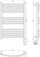 Полотенцесушитель электрический Сунержа Богема 3.1 00-6003-8050 90x55 см, подключение справа, без покрытия, лесенка