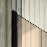 Душевая дверь в нишу Maybahglass MGD-441-6 99 см, профиль матовый черный, стекло бронза