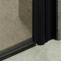 Душевая дверь в нишу Maybahglass MGD-441-6 99 см, профиль матовый черный, стекло бронза