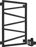 Полотенцесушитель электрический Secado Мирано 4603777467777 85x55 см, скрытое подключение справа, матовый черный, лесенка