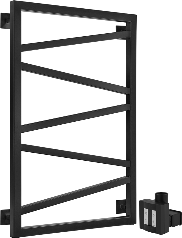 Полотенцесушитель электрический Secado Мирано 4603777467777 85x55 см, скрытое подключение справа, матовый черный, лесенка