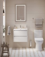 Мебель для ванной комнаты BelBagno Kraft 39 60 bianco opaco, раковина BB-8099-3-60