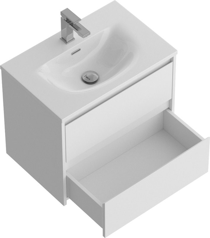 Мебель для ванной комнаты BelBagno Kraft 39 60 bianco opaco, раковина BB-8099-3-60