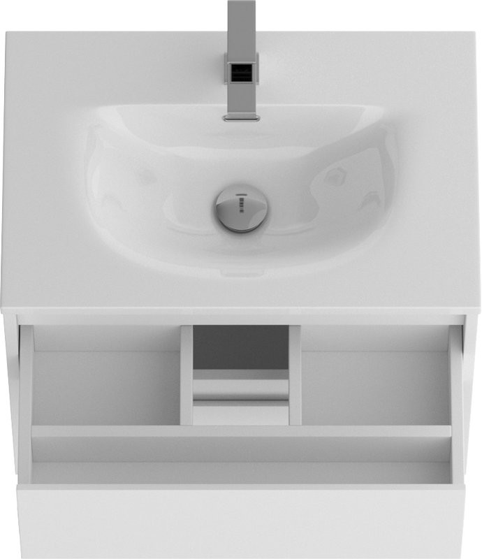 Мебель для ванной комнаты BelBagno Kraft 39 60 bianco opaco, раковина BB-8099-3-60