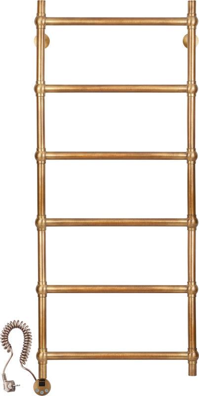Полотенцесушитель электрический Secado Флоренция 1 125x55 см, подключение слева, бронза, лесенка, латунь