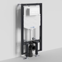 Система инсталляции для унитазов Wasserkraft Vils 56TLT.010.ME.WM03 с кнопкой смыва матовой белой