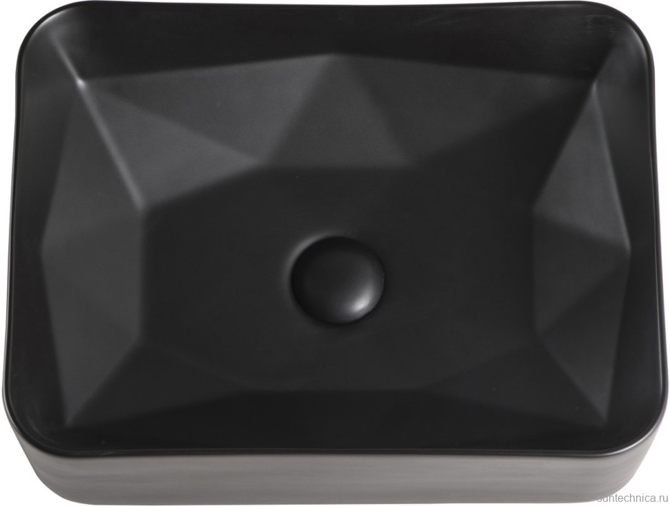 Мебель для ванной комнаты Orange Line 100 подвесная, 2 ящика, матовая черная с раковиной B02-460MB