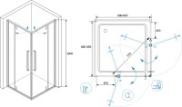 Душевой уголок RGW Stilvoll SV-33 B 90x90