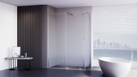 Душевой уголок Veconi Premium Trento PTC-SP-50CH 150х100 см, профиль хром, стекло прозрачное