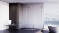 Душевой уголок Veconi Premium Trento PTC-SP-50CH 150х100 см, профиль хром, стекло прозрачное