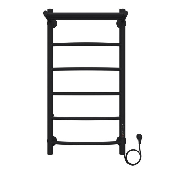 Полотенцесушитель Azario VERONA 400/800 электрический ЧЕРНЫЙ с полкой R 5 пер.
