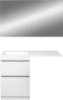Мебель для ванной комнаты Style Line Даллас 115 L Люкс Plus напольная, белая, зеркало DIWO Элиста