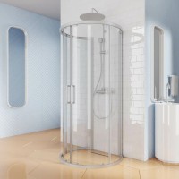 Душевой уголок Kubele DE018 DE018RR4L-CLN-MT 105х105, профиль матовый хром