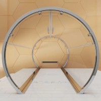 Душевой уголок Kubele DE018 DE018RR4L-CLN-MT 105х105, профиль матовый хром