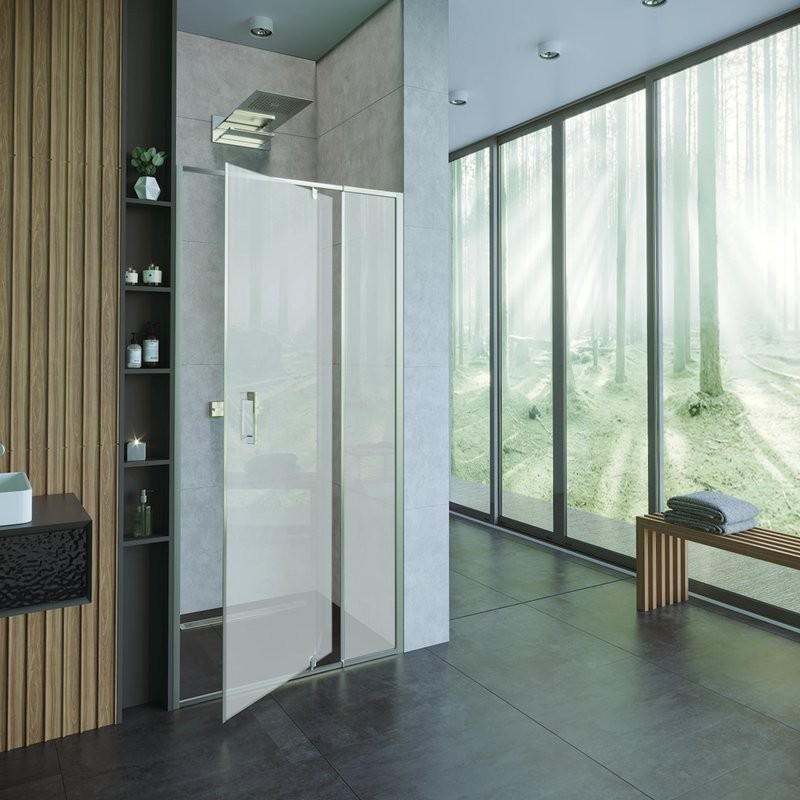 Душевая дверь в нишу Alex Baitler AB78С100 100 см, профиль сатин, стекло матовое