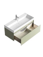 Тумба с раковиной Aqwella 5 stars Geometria 100 подвесная, 1 ящик, шалфей зеленый