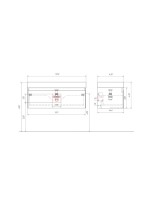 Тумба с раковиной Aqwella 5 stars Geometria 100 подвесная, 1 ящик, шалфей зеленый