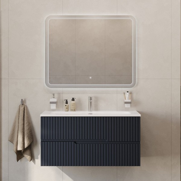 Мебель для ванной комнаты Cezares Duet 100 grafito, раковина Cezares CZR-8073-100