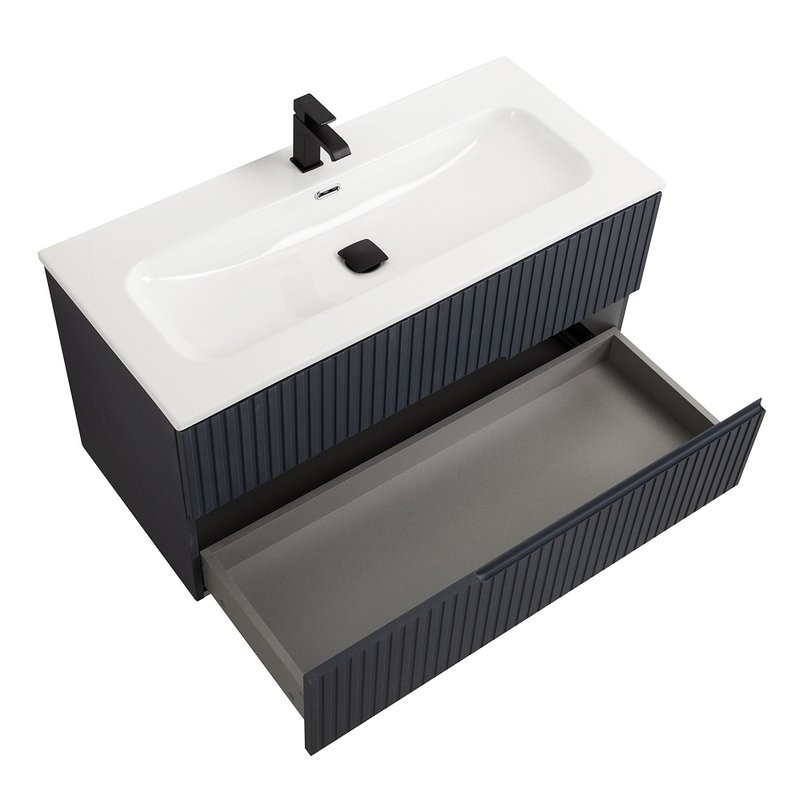 Мебель для ванной комнаты Cezares Duet 100 grafito, раковина Cezares CZR-8073-100