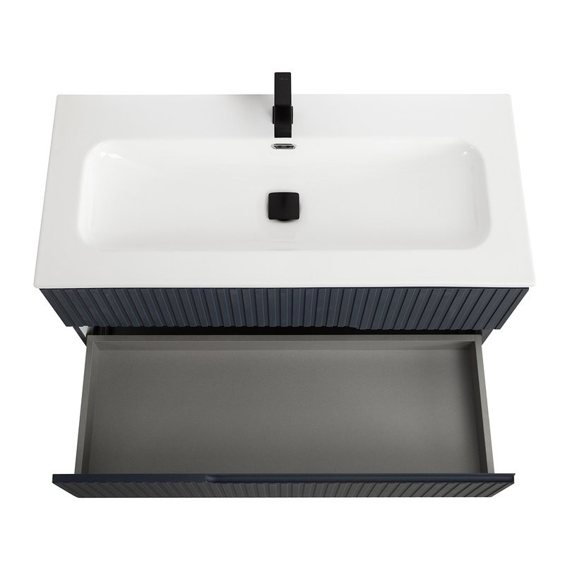 Мебель для ванной комнаты Cezares Duet 100 grafito, раковина Cezares CZR-8073-100