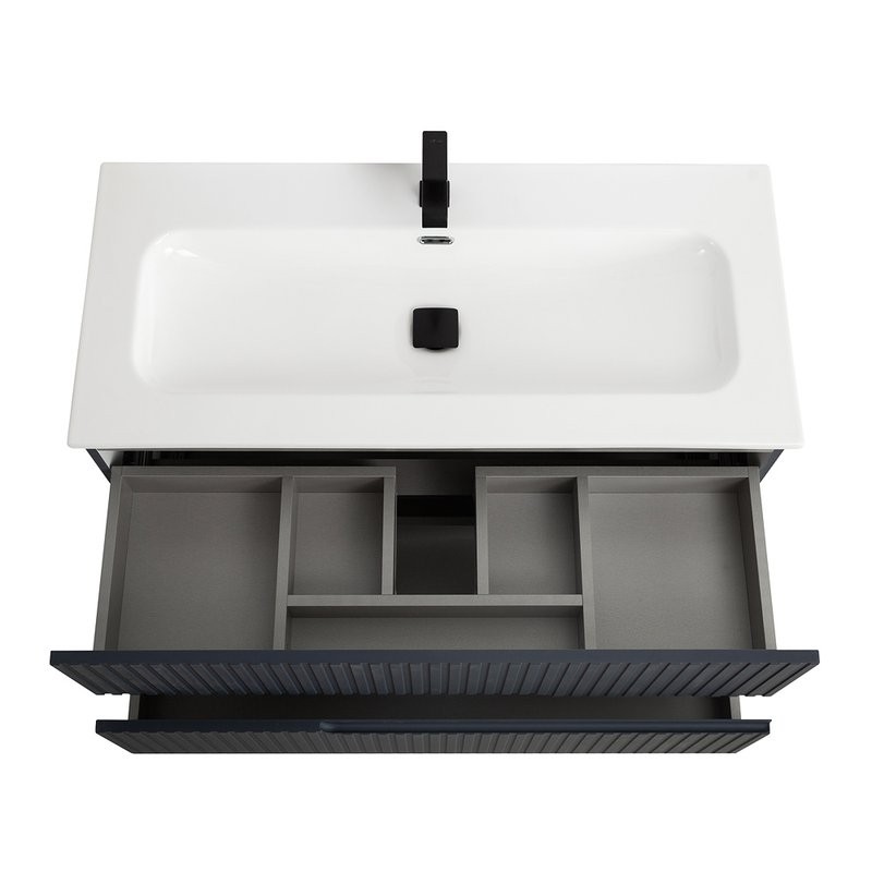 Мебель для ванной комнаты Cezares Duet 100 grafito, раковина Cezares CZR-8073-100