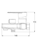 Смеситель для ванны с душем РМС PL6 PL6-009E белый