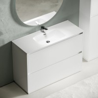 Мебель для ванной комнаты Sancos Libra Floor 120 белый глянец, белая раковина CN7006