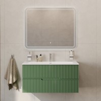 Мебель для ванной комнаты Cezares Duet 100 фисташковый софт, раковина Cezares CZR-8073-100