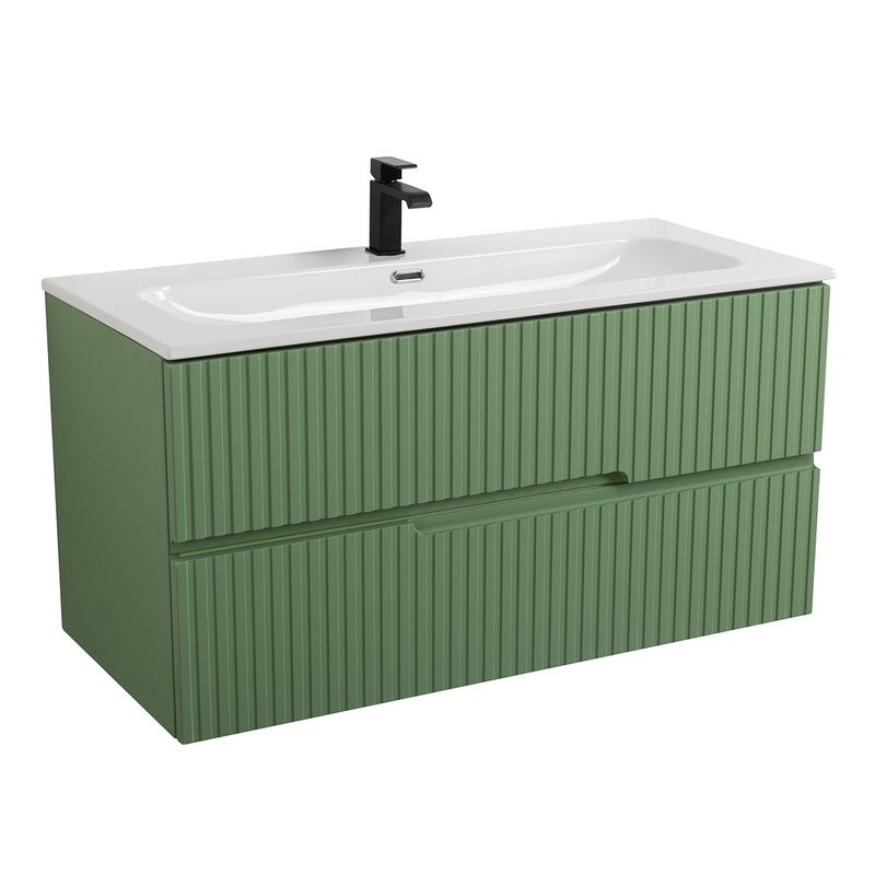 Мебель для ванной комнаты Cezares Duet 100 фисташковый софт, раковина Cezares CZR-8073-100