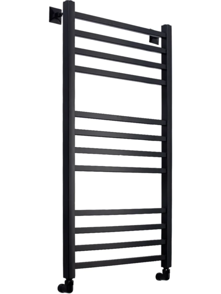 Полотенцесушитель водяной Comfysan Pioli-K W-10 100х50 100x55 см, черный матовый, лесенка