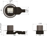 Душевой трап Berges Platz Antik 091161, 15x15 см, хром