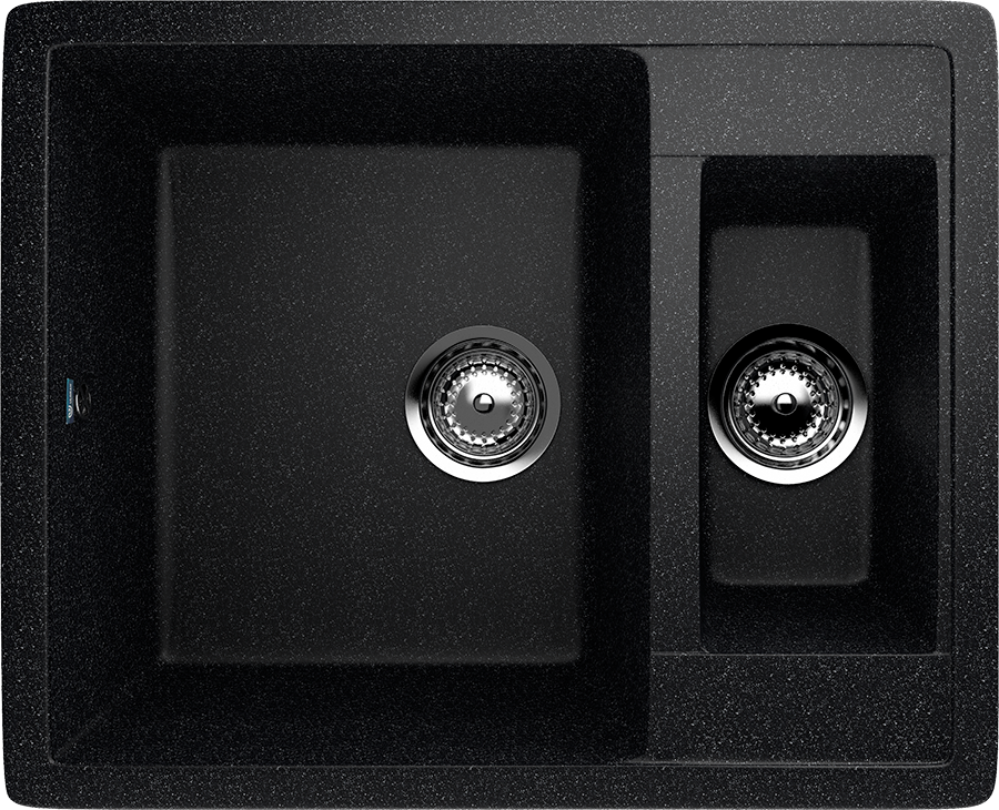 Мойка кухонная Ulgran U-106 308 черная + дозатор U-01 черный