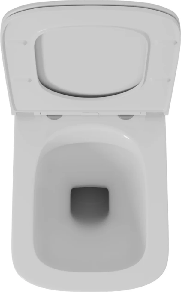 Унитаз подвесной D&K Quadro белый, безободковый, с микролифтом