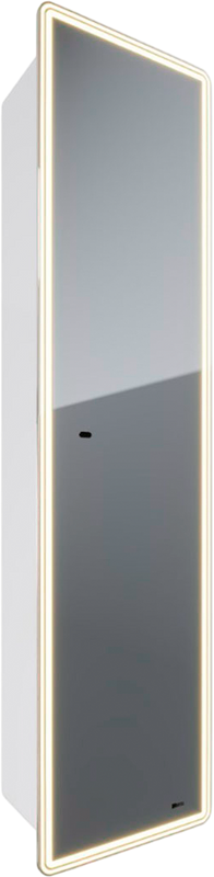 Шкаф пенал для ванной Lemark Element белый, с подсветкой