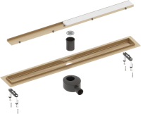 Душевой трап (лоток) Timo Drain Systems DS230206/17 600 двусторонняя панель plate под плитку, золото матовое