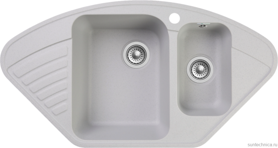 Комплект Мойка GranFest Quarz Z 14 серая + Смеситель Gappo G4398 с гибким изливом, сатин, серый