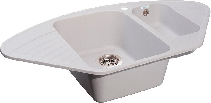 Комплект Мойка GranFest Quarz Z 14 серая + Смеситель Gappo G4398 с гибким изливом, сатин, серый
