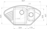 Комплект Мойка GranFest Quarz Z 14 серая + Смеситель Gappo G4398 с гибким изливом, сатин, серый