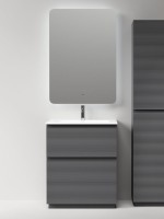 Мебель для ванной комнаты Sancos Folk Floor 70 напольная, grey soft, раковина CN7031