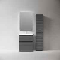 Мебель для ванной комнаты Sancos Folk Floor 70 напольная, grey soft, раковина CN7031