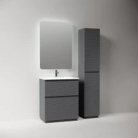Мебель для ванной комнаты Sancos Folk Floor 70 напольная, grey soft, раковина CN7031