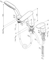 Смеситель на борт ванны AM.PM Inspire V2.0 F50A01300