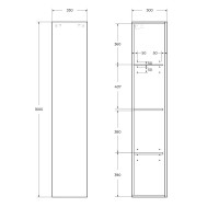 Шкаф-пенал для ванной BelBagno Kraft 30 bianco opaco Шкаф-пенал для ванной BelBagno Kraft 30 bianco opaco