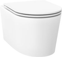 Унитаз подвесной Wellsee Eclatant 182615001 безободковый, с микролифтом, глянцевый белый