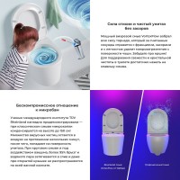 Унитаз подвесной Wellsee Eclatant 182615001 безободковый, с микролифтом, глянцевый белый