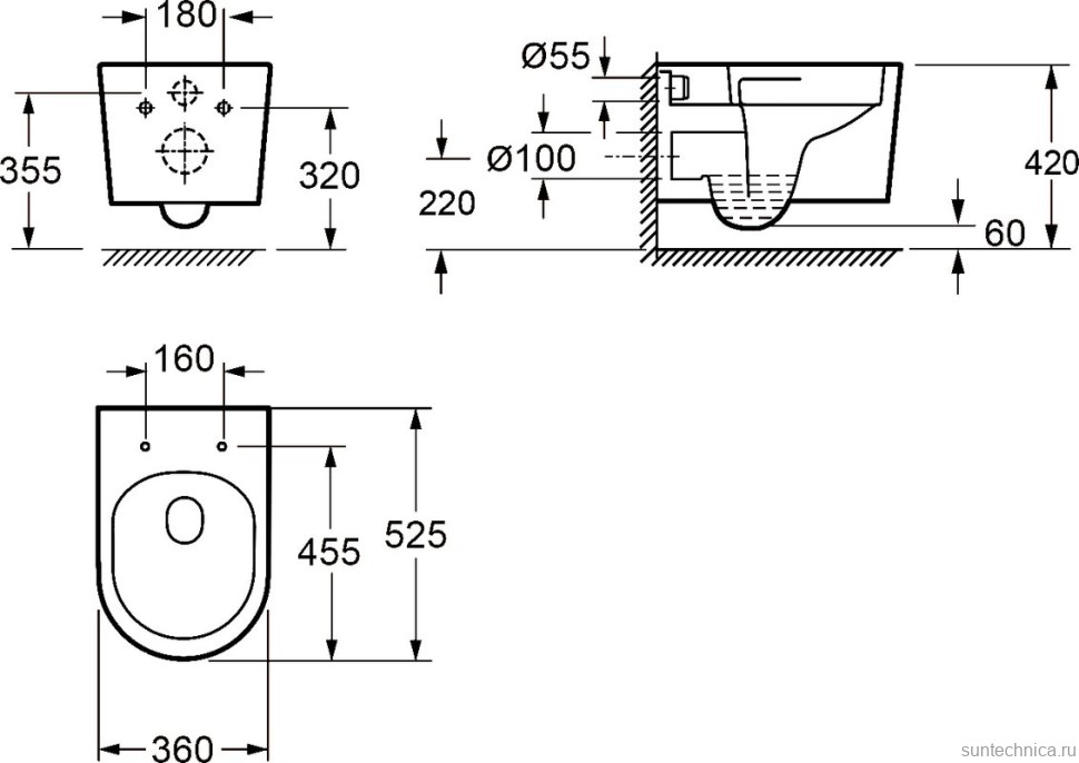 Унитаз подвесной Wellsee Eclatant 182615001 безободковый, с микролифтом, глянцевый белый
