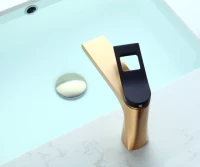 Смеситель для раковины Bronze de Luxe Element EL02GB золото черный Смеситель для раковины Bronze de Luxe Element EL02GB золото черный